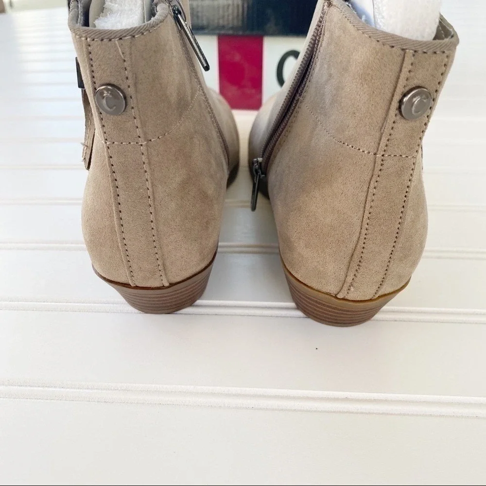 Circus by Sam Edelman Paula Hunter Booties Size 4 Putty Suede Ankle Boots New